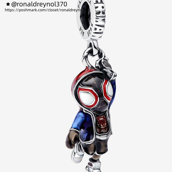 Pandora Marvel Spider-Man Miles Morales Dangle Charm - Picture 1 of 6